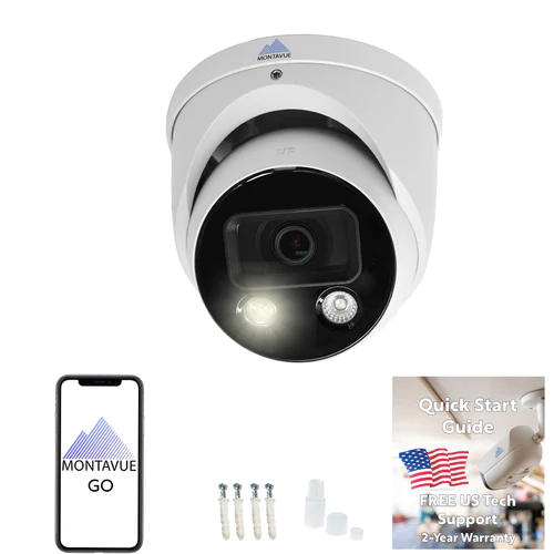 8MP Active Deterrence Turret Camera – Starlight Night Vision, Smart Motion Detect, Siren, Strobe- Montavue MTT8108-AISMDAD 8MP Active Deterrence Turret Camera – Starlight Night Vision, Smart Motion Detect, Siren, Strobe- Montavue MTT8108-AISMDAD Video Surveillance Products