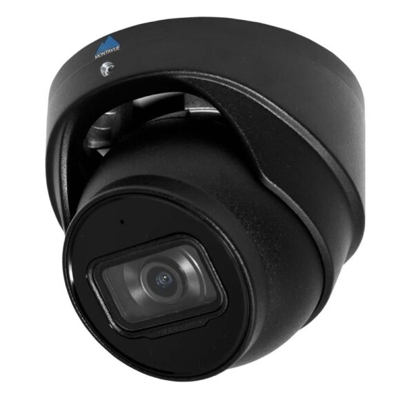 Montavue 8MP Smart Motion AI Turret Camera - Starlight Night Vision, Smart Motion Detect, Built-in Mic- Montavue MTT8108-AISMD-B