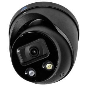 8MP Active Deterrence Turret Camera (black) - Starlight Night Vision, Smart Motion Detect, Siren, Strobe- Montavue MTT8108-AISMDAD-B