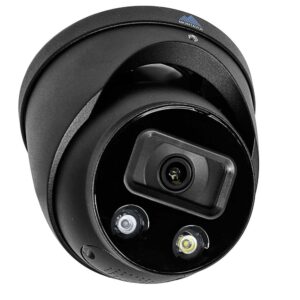 8MP Active Deterrence Turret Camera (black) - Starlight Night Vision, Smart Motion Detect, Siren, Strobe- Montavue MTT8108-AISMDAD-B