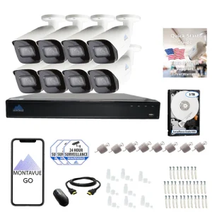 8MP 4K Smart Motion Bullet Camera Security System w/ 16 Channel NVR and 3TB Hard Drive – MTB8108-AISMD-X 8MP 4K Smart Motion Bullet Camera Security System w/ 16 Channel NVR and 3TB Hard Drive – MTB8108-AISMD-X Listen-In Audio (Mic)