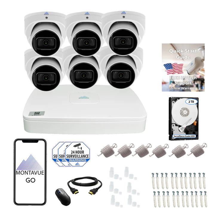 8MP 4K Turret Business Security System w/ 8 Channel NVR and 2TB Hard Drive – MTT8105 8MP 4K Turret Business Security System w/ 8 Channel NVR and 2TB Hard Drive – MTT8105 Listen-In Audio (Mic)