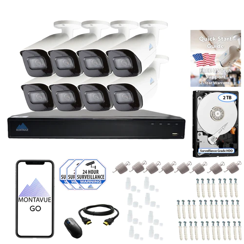 8MP Smart Motion AI Bullet Camera Security System w/ 8 Channel NVR and 2TB Hard Drive 8MP Smart Motion AI Bullet Camera Security System w/ 8 Channel NVR and 2TB Hard Drive Smart Motion Detection 4.0
