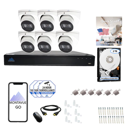 8MP Smart Motion AI Turret Camera Security System w/ 8 Channel NVR and 2TB Hard Drive – MTT8108-AISMD-X 8MP Smart Motion AI Turret Camera Security System w/ 8 Channel NVR and 2TB Hard Drive – MTT8108-AISMD-X Smart Motion Detection 4.0